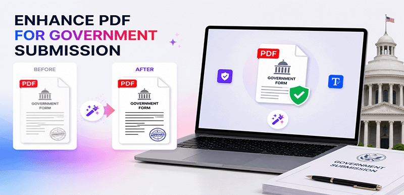 Vylepšete PDF pro vládní podání – splňte federální standardy s DonePDF AI