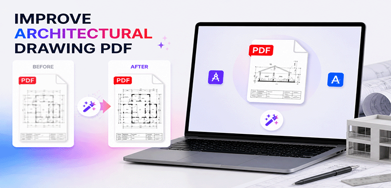Improve architectural drawing PDF – sharpen blueprints, enhance CAD exports with DonePDF AI