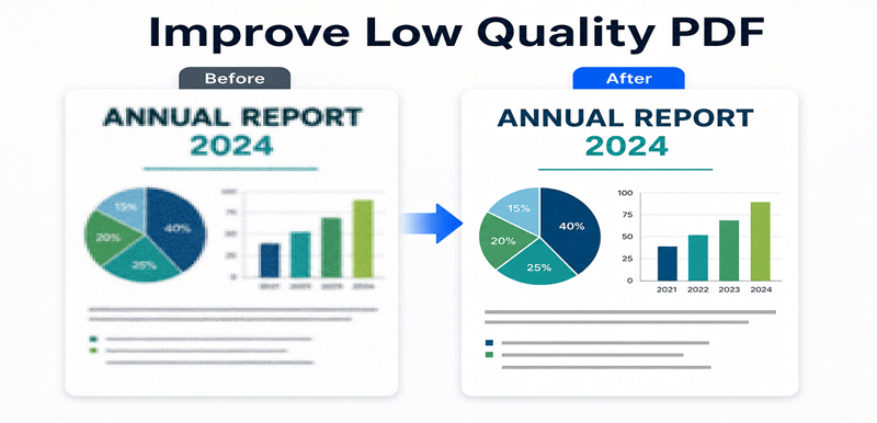 Improve low quality PDF online – enhance resolution and sharpness with DonePDF