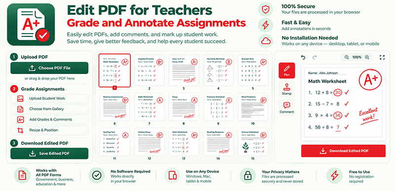 Edit PDF for Teachers Free – Grade & Annotate Assignments | DonePDF ...