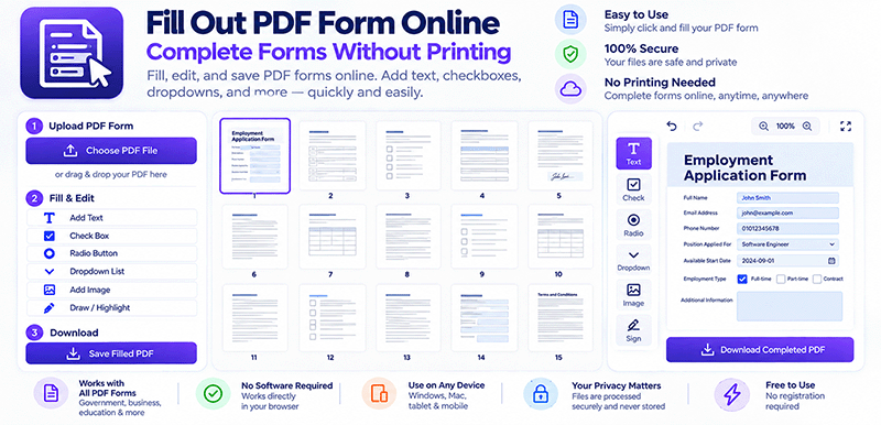 Fill Out PDF Form Online Free – Complete Forms Without Printing ...